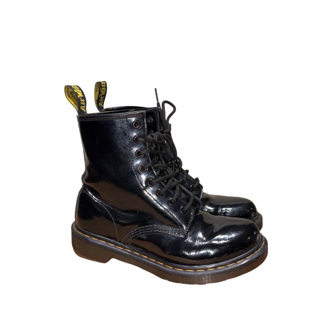 Dr. Martens Black Patent Leather Combat Boots   Size: US 7 Ladies